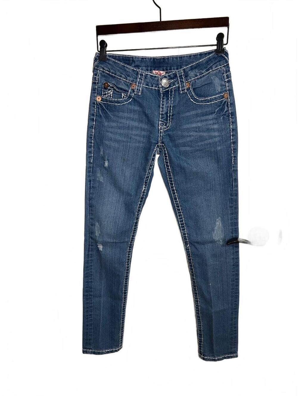 True Religion distressed 27x31 jeans unisex men’s women’s